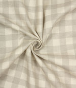 Gingham Fabric / Stone - Just Fabrics