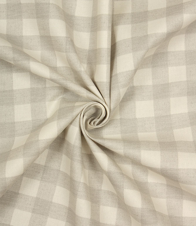 Gingham Fabric / Stone - Just Fabrics