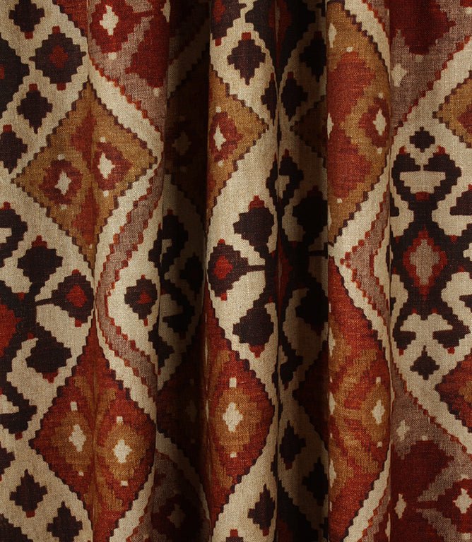 JF Kilim Fabric / Rust - Just Fabrics