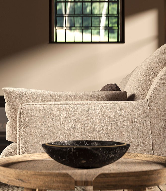 Bramley FR Fabric / Oatmeal - Just Fabrics