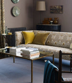 Snakeshead Fabric / Claret / Gold - Just Fabrics