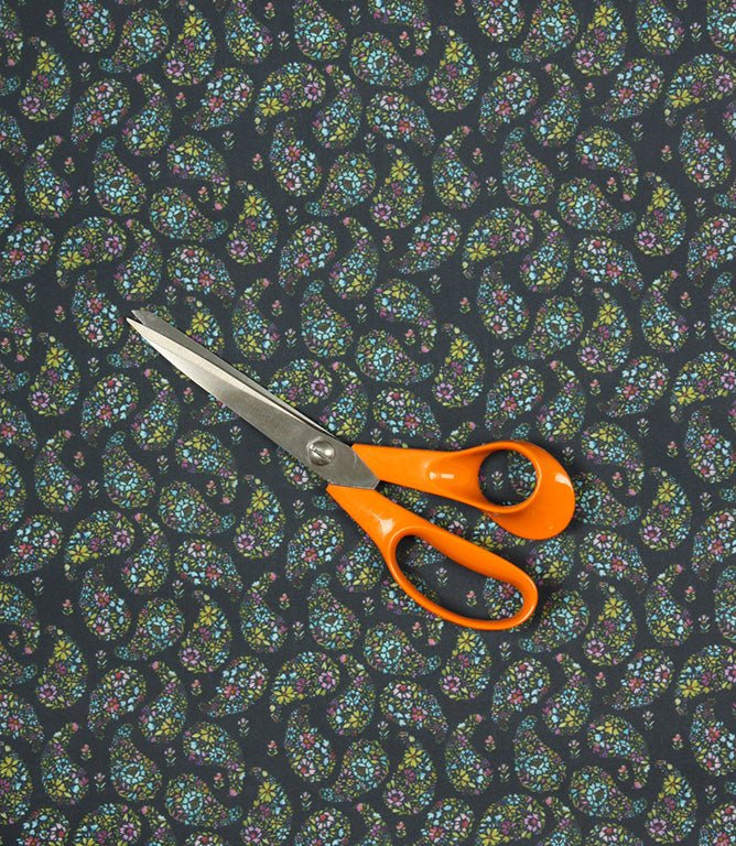 Rafiya Lomond Fabric / Summer / Navy - Just Fabrics