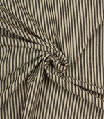 Aldsworth Ticking Fabric / Noir - Just Fabrics