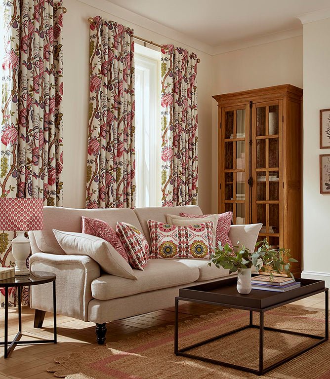 Palampore Fabric / Carmine - Just Fabrics