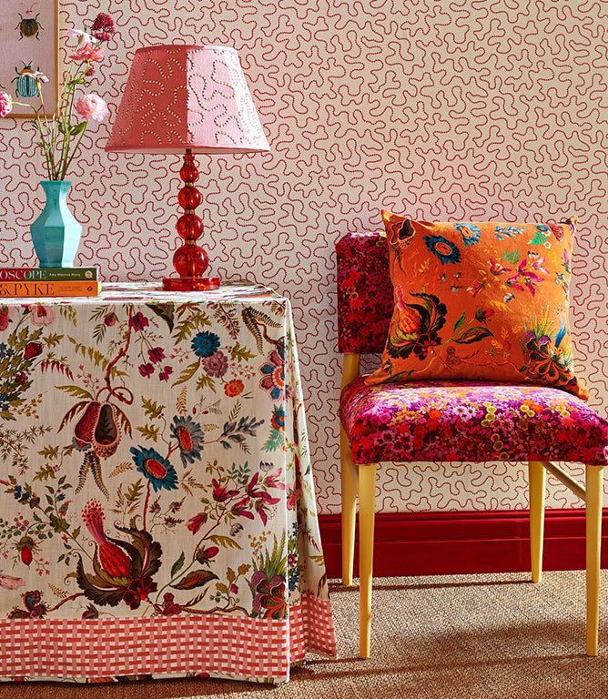 Wonderland Floral Fabric / Amber / Lapis / Ruby - Just Fabrics