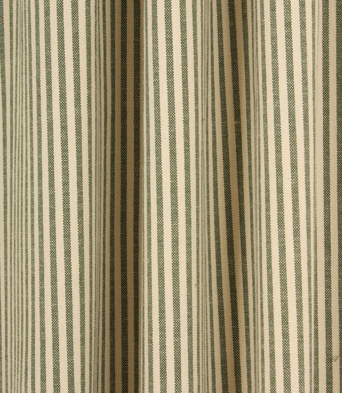 Broadway Stripe Fabric / Green - Just Fabrics