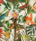 Lima Jungle Outdoor Fabric / White - Just Fabrics
