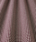 Houndstooth FR Fabric / Mulberry - Just Fabrics