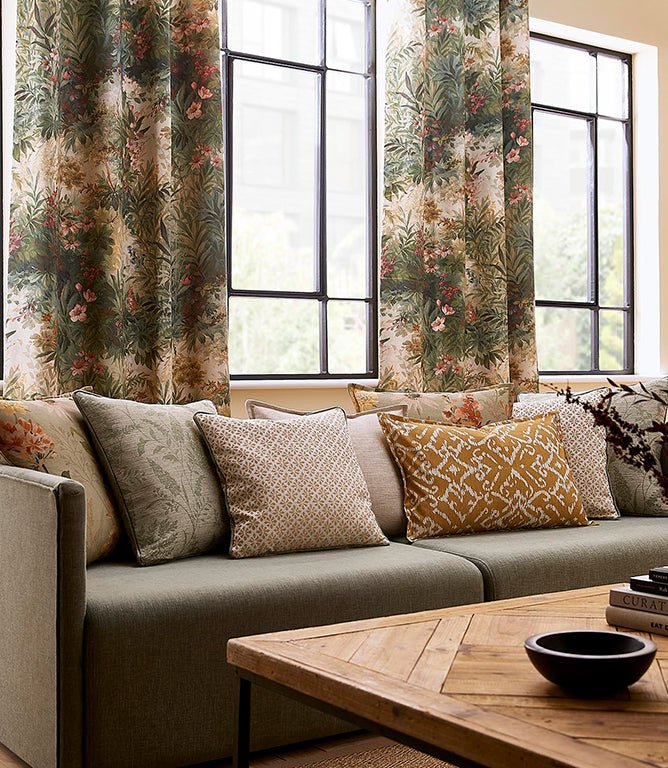 Wild Garden Linen Fabric / Sage - Just Fabrics