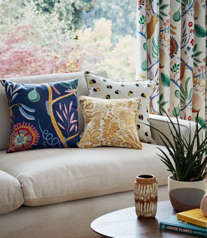 Leopard Dots Fabric / Pebble / Sage - Just Fabrics