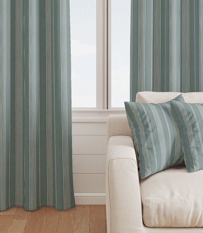 Cheltenham Stripe Fabric / Adriatic - Just Fabrics