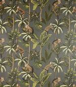 Mr Monkey Matt PVC Fabric / Grey - Just Fabrics