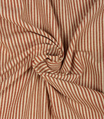 Aldsworth Ticking Fabric / Terracotta - Just Fabrics