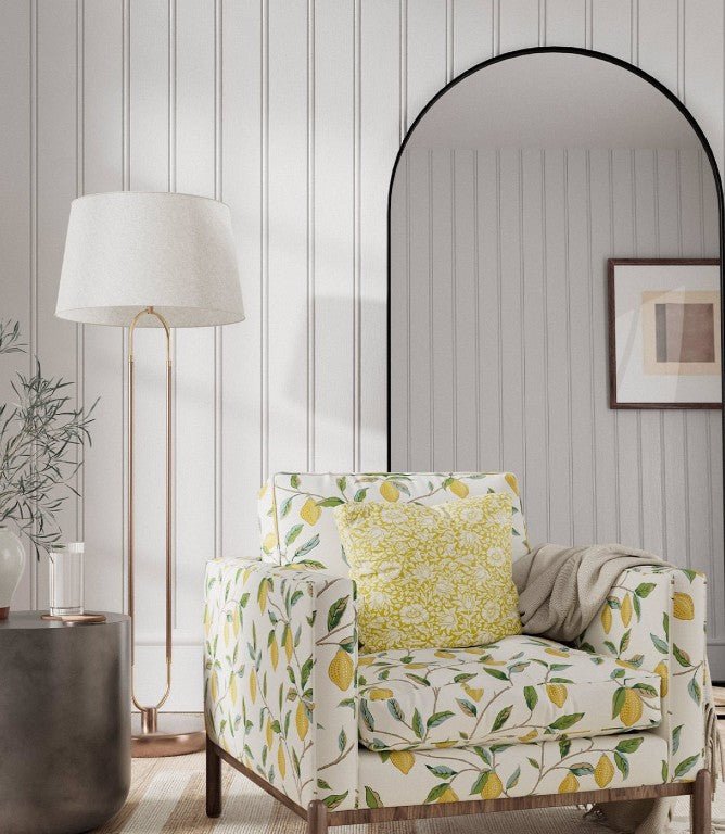 Lemon Tree Fabric / Lemon / Bayleaf - Just Fabrics