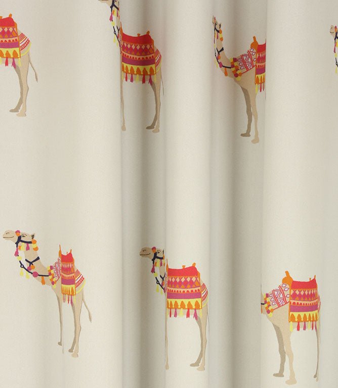 Desert Camels Fabric / French Grey - Just Fabrics