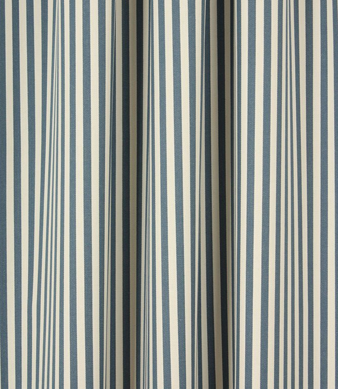 Cotswold Ticking Fabric / Blue - Just Fabrics