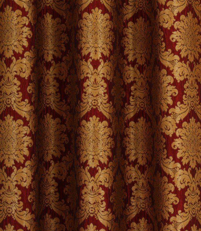 Versailles Damask Fabric / Red - Just Fabrics