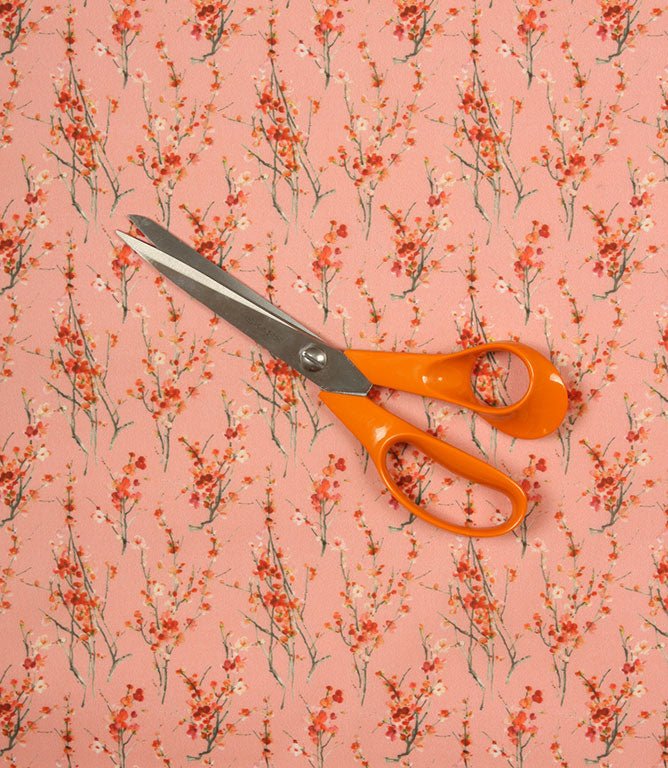 Seville Lomond Fabric / Peach - Just Fabrics