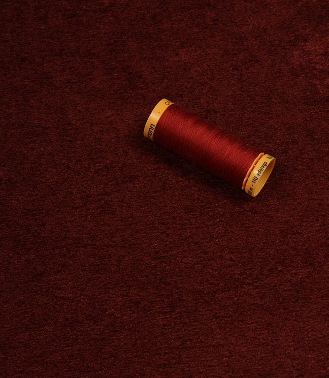 Whittington Velvet FR Fabric / Oxblood - Just Fabrics