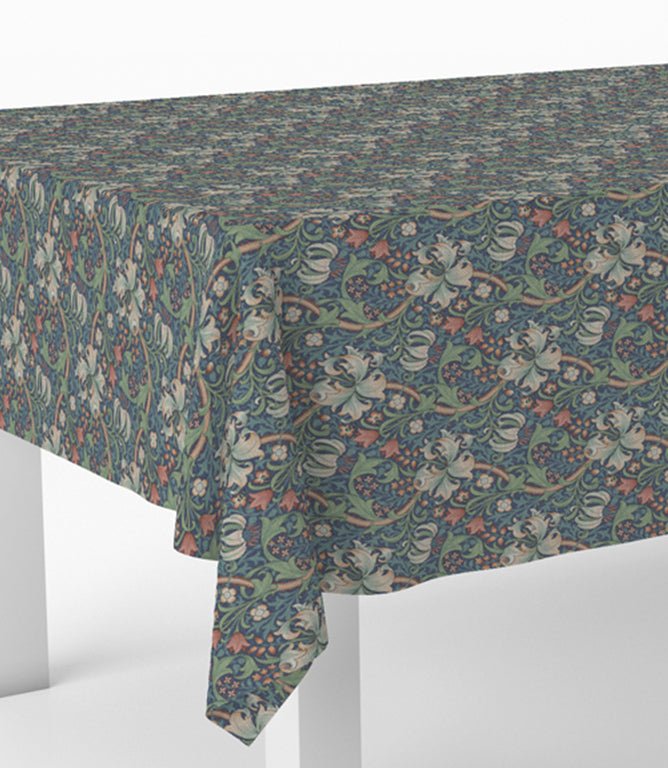 Golden Lily Oilcloth Fabric / Jewel - Just Fabrics