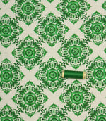 Trellis Bloom Outdoor Fabric / Green - Just Fabrics