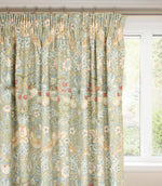 Strawberry Thief Slate Pencil Pleat Curtains - Just Fabrics