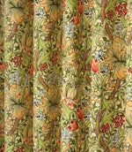 Golden Lily Pencil Pleat Curtains - Just Fabrics