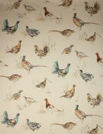 Game Birds Fabric / Cream - Just Fabrics