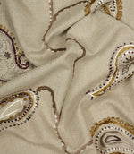 Odalisque Fabric / Linen / Plum - Just Fabrics