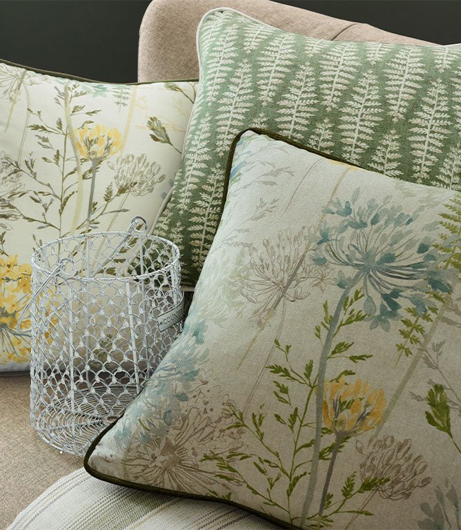 Country Journal Linen Fabric / Duck Egg - Just Fabrics