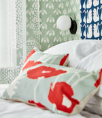 Poppy Pop Fabric / Sage / Poppy - Just Fabrics