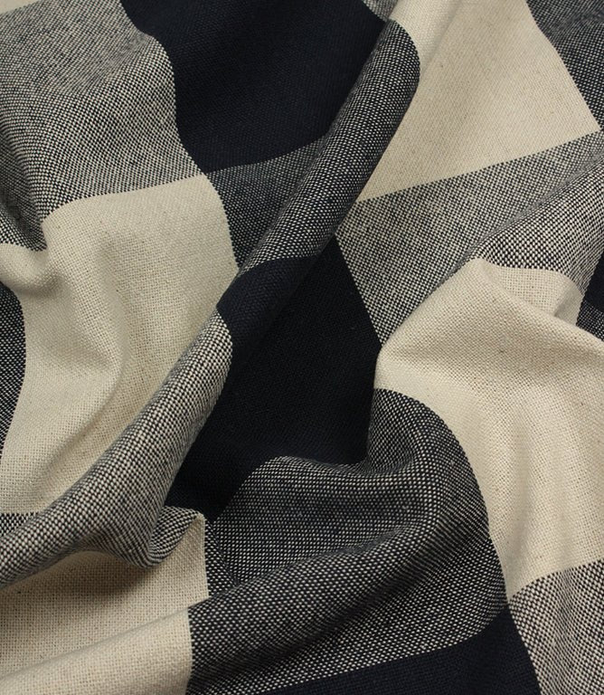 Aldsworth Chunky Check Fabric / Indigo - Just Fabrics