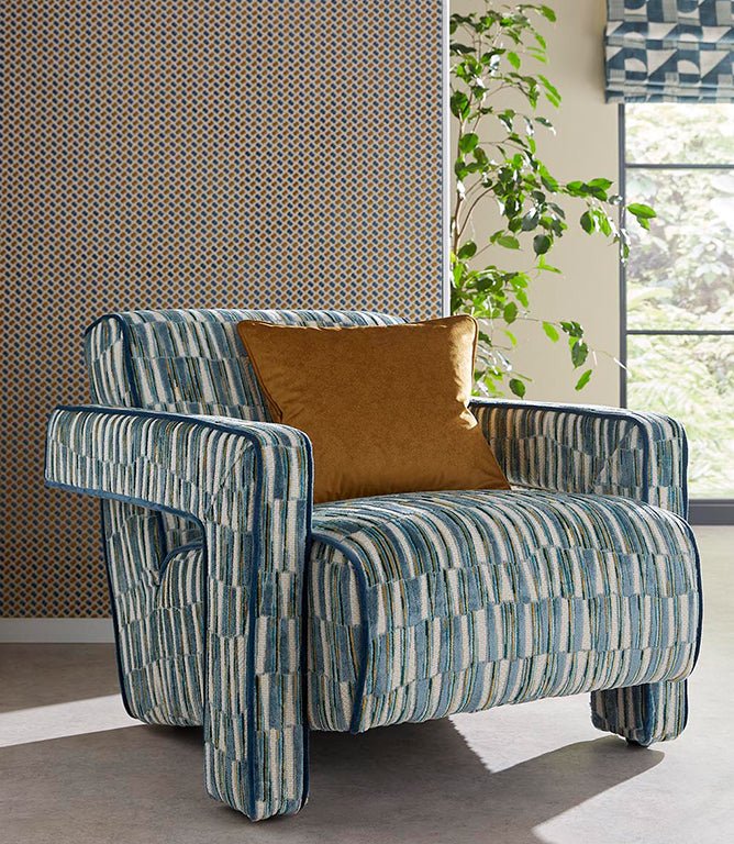 Kaleido Fabric / Teal - Just Fabrics