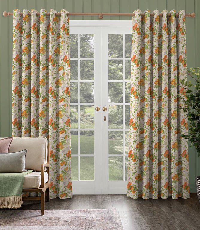 Peach Harvest Fabric / Cream - Just Fabrics