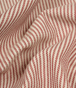 Highbury Stripe Fabric / Red - Just Fabrics