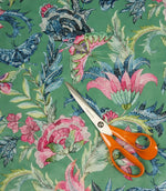 Flutter Velvet Fabric / Sage - Just Fabrics