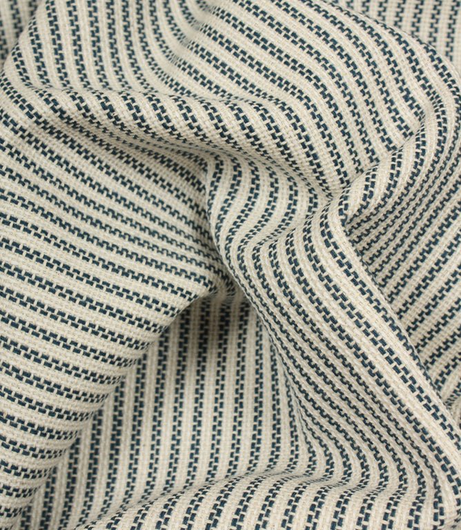 Highbury Stripe Fabric / Indigo - Just Fabrics