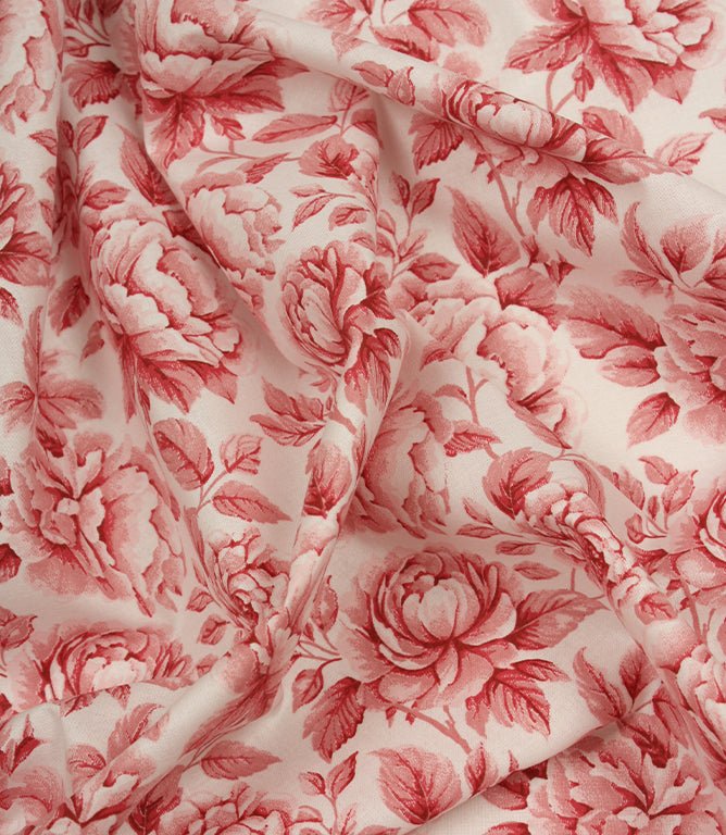 Chateau Rose Fabric / Red - Just Fabrics
