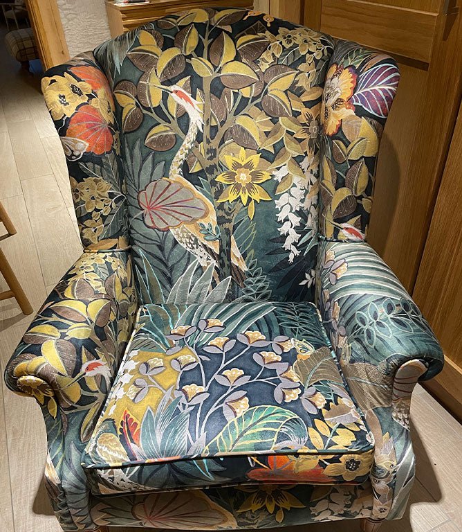 Hidden Paradise Fabric / Emerald - Just Fabrics