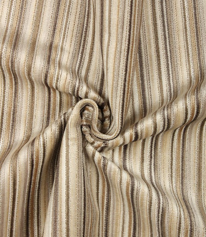 Velour Stripe FR Fabric / Natural - Just Fabrics
