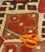 JF Kilim Acrylic Tablecloth Fabric / Rust - Just Fabrics
