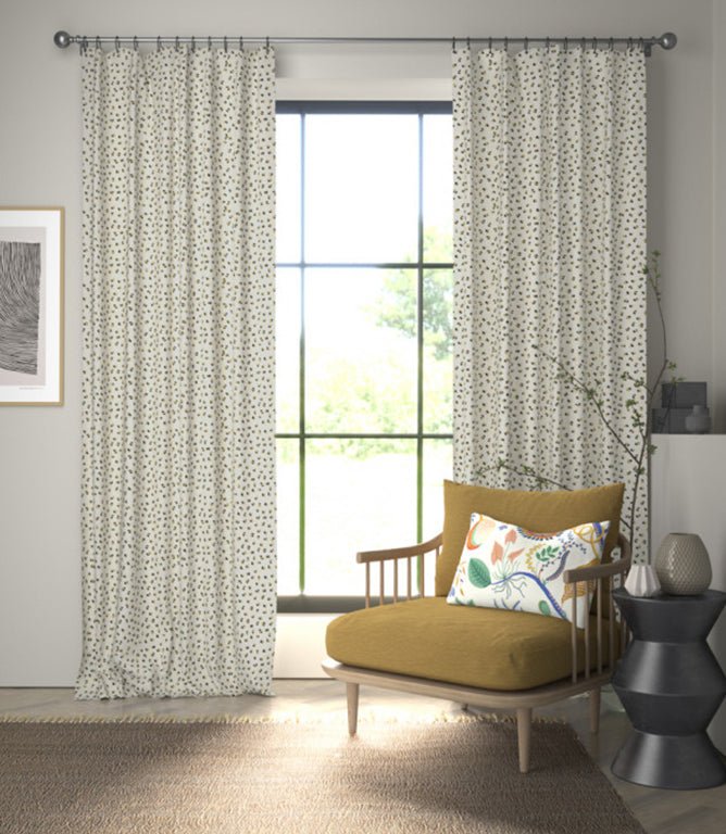 Leopard Dots Fabric / Pebble / Sage - Just Fabrics