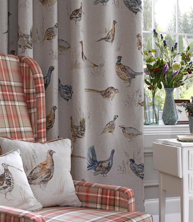 Game Birds Fabric / Linen - Just Fabrics