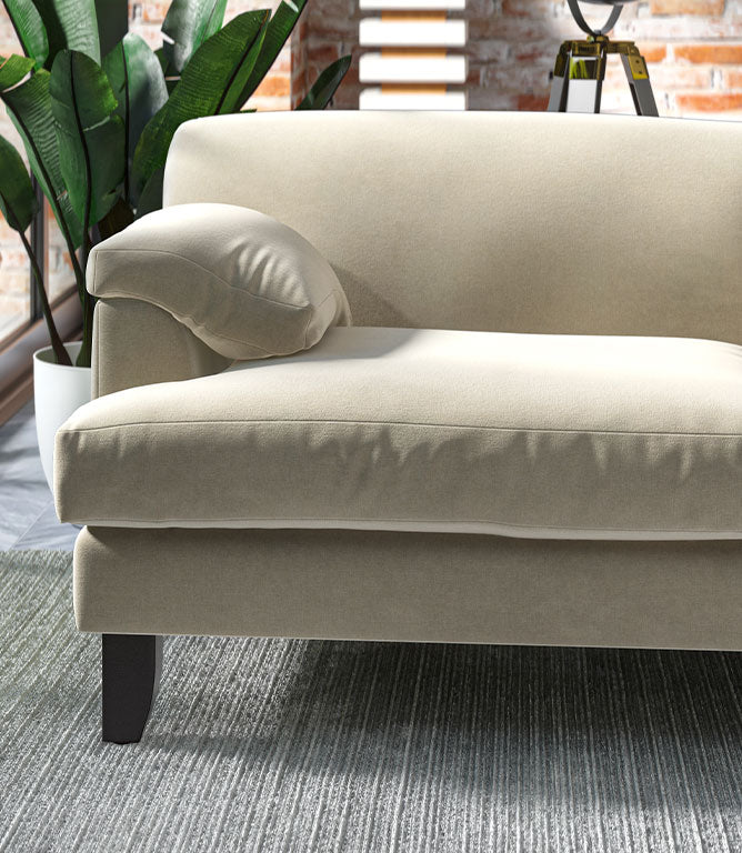 Harrow Chenille FR Fabric / Natural - Just Fabrics