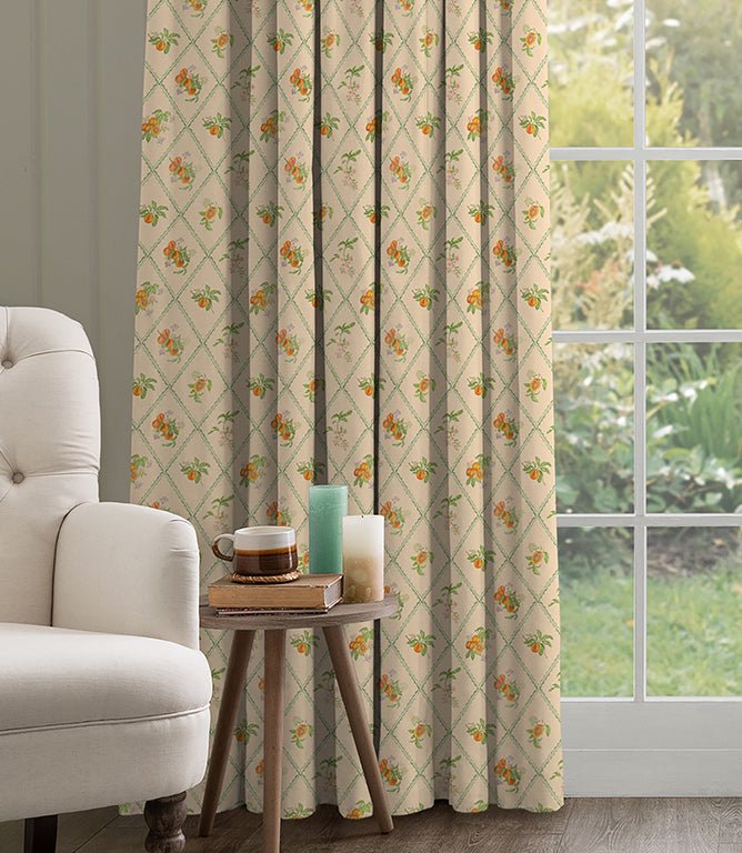 Peach Trellis Fabric / Melba - Just Fabrics