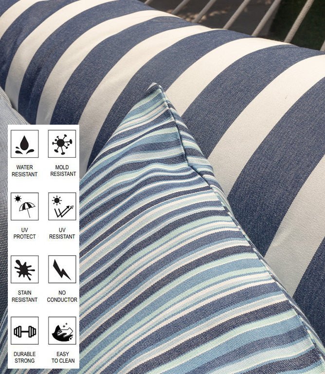 Coastal Outdoor Fabric / Azul Oscuro - Just Fabrics