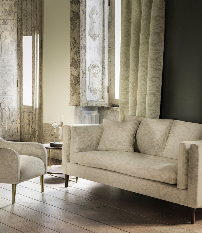Chalfield Damask Fabric / Parchment - Just Fabrics