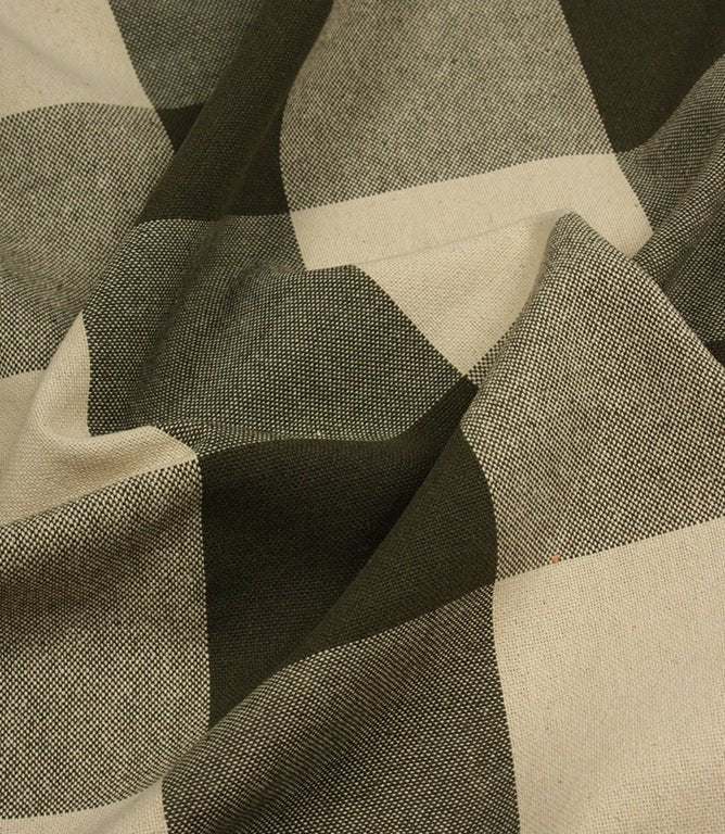 Aldsworth Chunky Check Fabric / Khaki - Just Fabrics