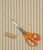 JF Linen Ticking Fabric / Beige - Just Fabrics