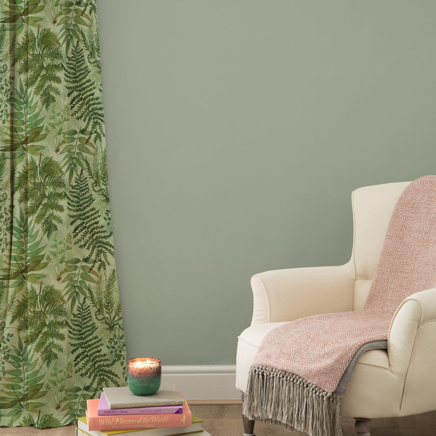 Elowen Fabric / Sage - Just Fabrics